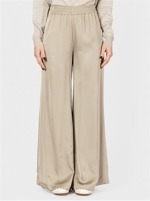 Viscose satin wide-leg pants with elastic waistband FABIANA FILIPPI | PAD265F291D6238195